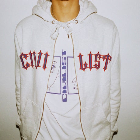 Civilist Spike Zip Hood - Heather Grey