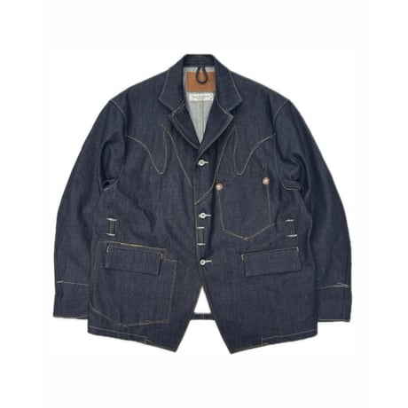 DAIRIKU "Freedom Stitch" Rigid Denim Western Jacket