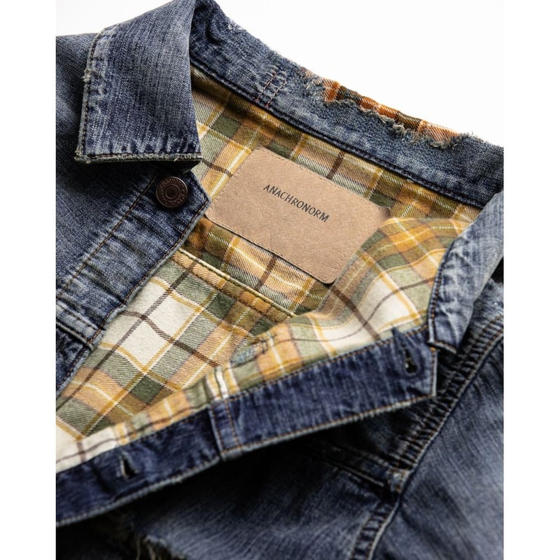 ANACHRONORM CHEAK COMBI DENIM JACKET INDIGO(REM