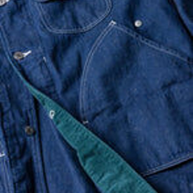 ANACHRONORM DENIM HUNTING JACKET INDIGO | MAROON