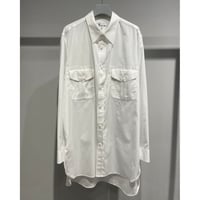 Y's for men 100/2 BROAD SHIRT WITH DOUBLE CHEST PATCH POCKETS