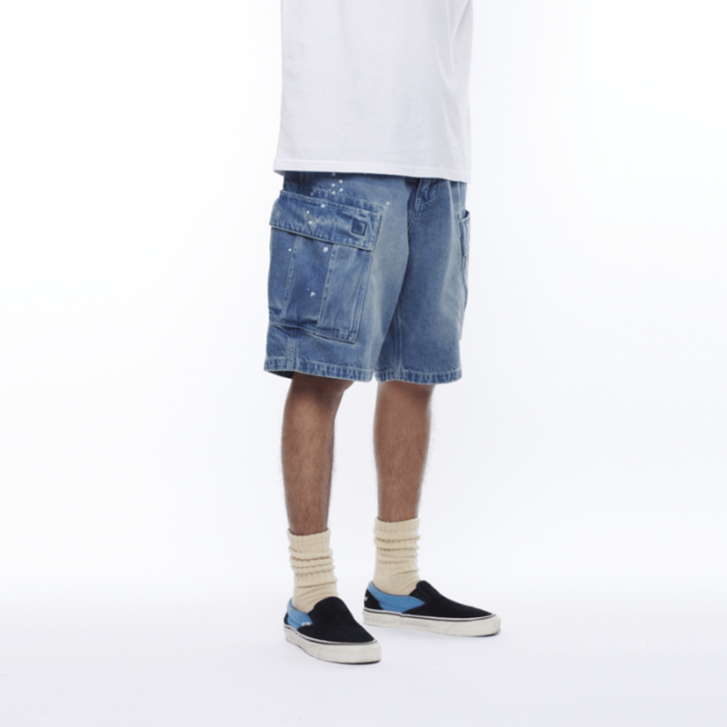 Liberaiders DENIM 6POCKET SHORTS | MAROON
