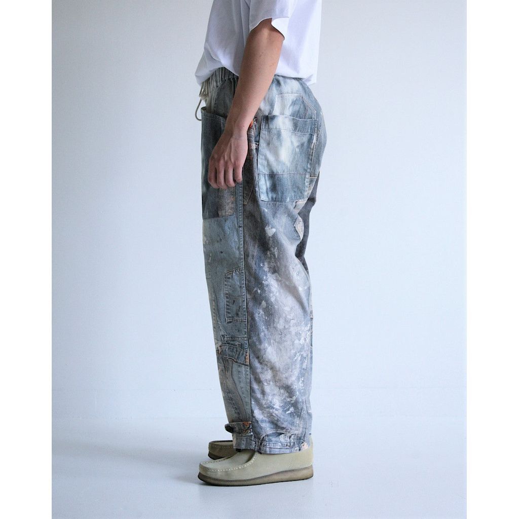 アナクロノーム　アーカイブデニムワイドイージーパンツ ANACHRONORM AN278 ARCHIVE DENIM COLLAGE WIDE EA