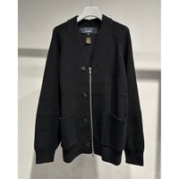 COMME des GARCONS HOMME BATONER W-NAME WOOL KNIT CARDIGAN（BLACK）