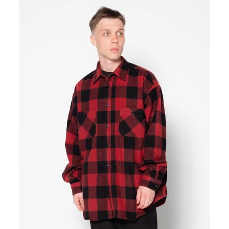 BEDWIN & THE HEARTBREAKERS L/S BUFFLAO CHECK BIG SHIRT "BILLY"