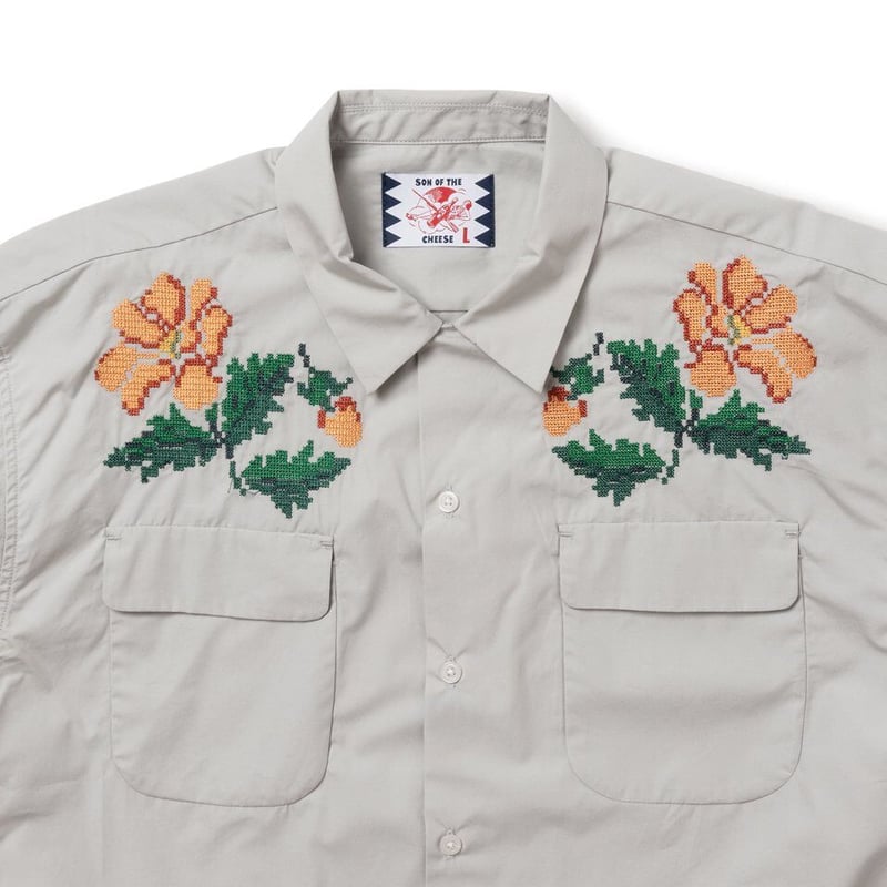 SON OF THE CHEESE Flower embroidery Shirt | MAR...