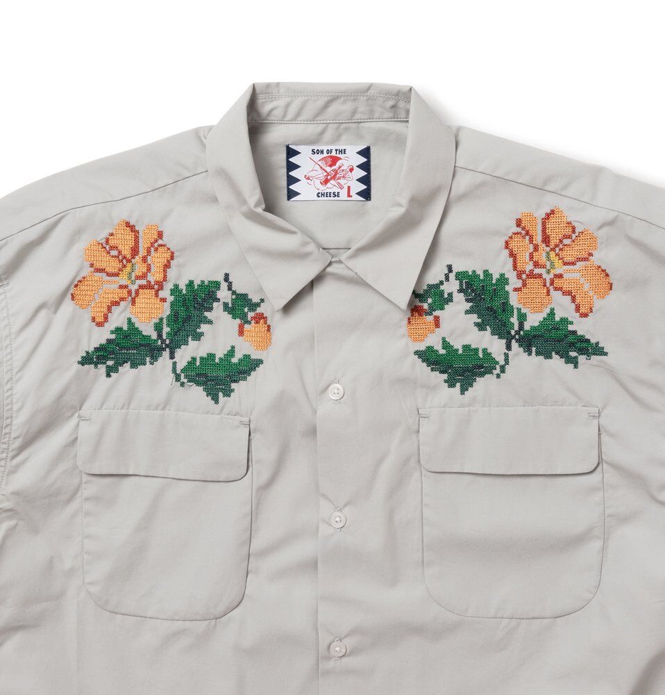 SON OF THE CHEESE Flower embroidery Shirt | MAR...