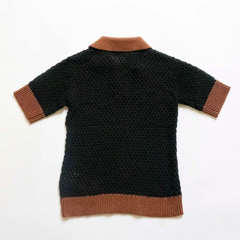 THOMAS MAGPIE collared mesh top トーマス マグパイ シャツ |