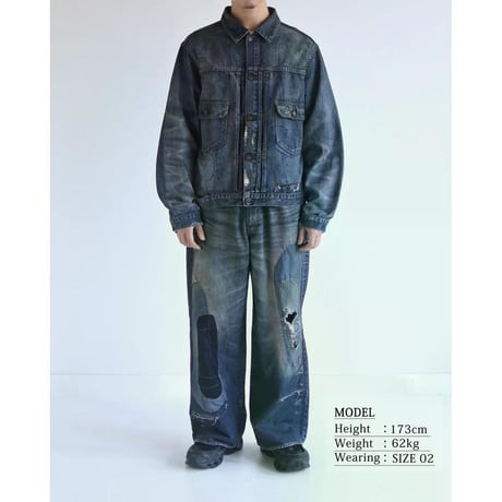 ANACHRONORM  REMAKED DOUBLE POCKET DENIM JACKET INDIGO