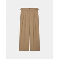 marka Recycled Polyester Non-Mulesed Wool Gabardine Two Tuck Military Trousers
