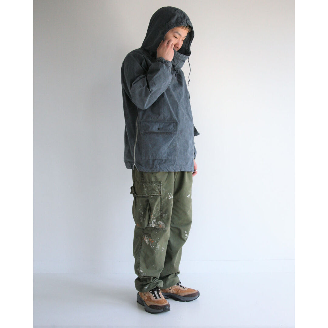 ANACHRONORM AN252 OVER DYED ANORAK PULLOVER JACKET NAVY