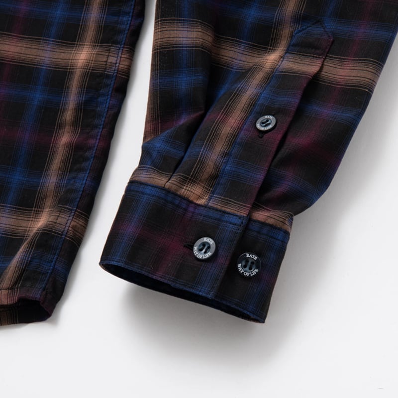 RATS OMBRE CHECK SHIRT | MAROON