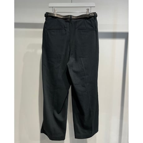 blurhms Denim-Leather Belted Trousers
