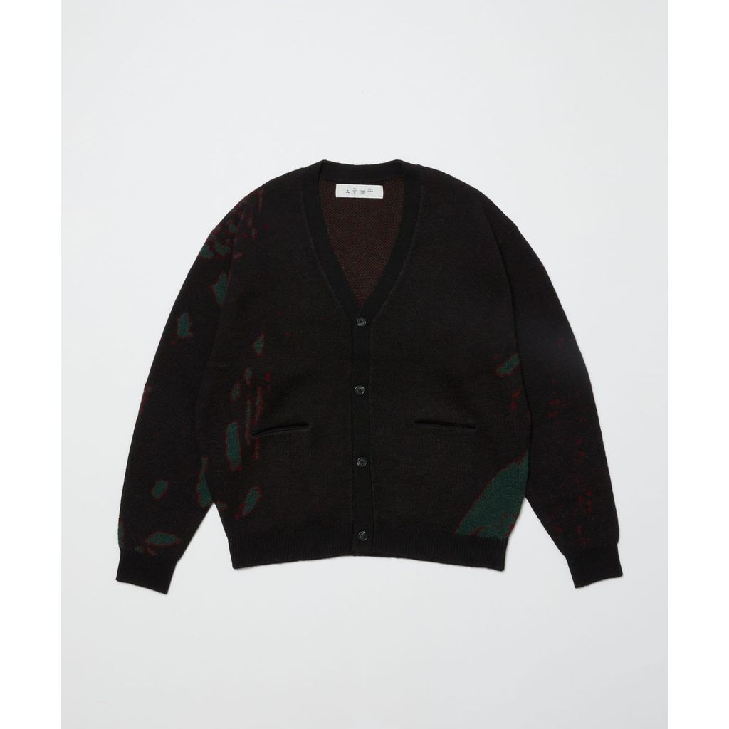 BAL バル JACQUARD WOOL CARDIGAN カーディガン BAL JACQUARD WOOL CARDIGAN | MAROON