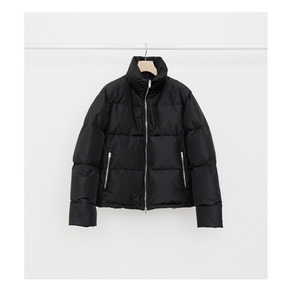 【新品未使用】MARKAWARE シルクショートレインジャケット 24AW 黒 シルクグログラン / シルクショートレインジャケット, Black