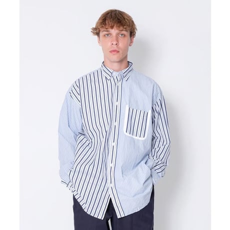 BEDWIN & THE HEARTBREAKERS L/S STRIPE BIG SHIRT "EWAN"