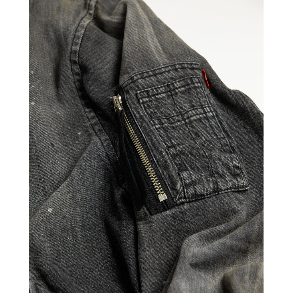 ANACHRONORM AN396-W AGING DUAL DENIM MA-1 BLACK