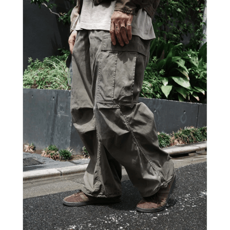 ANACHRONORM FADED CARGO EASY PANTS OLIVE