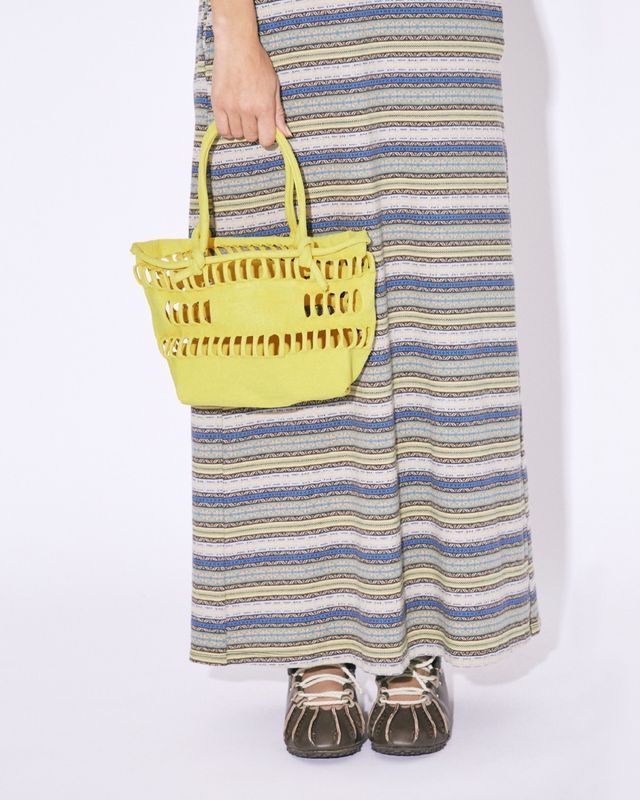 beautiful people konbu knit shopping busket bag