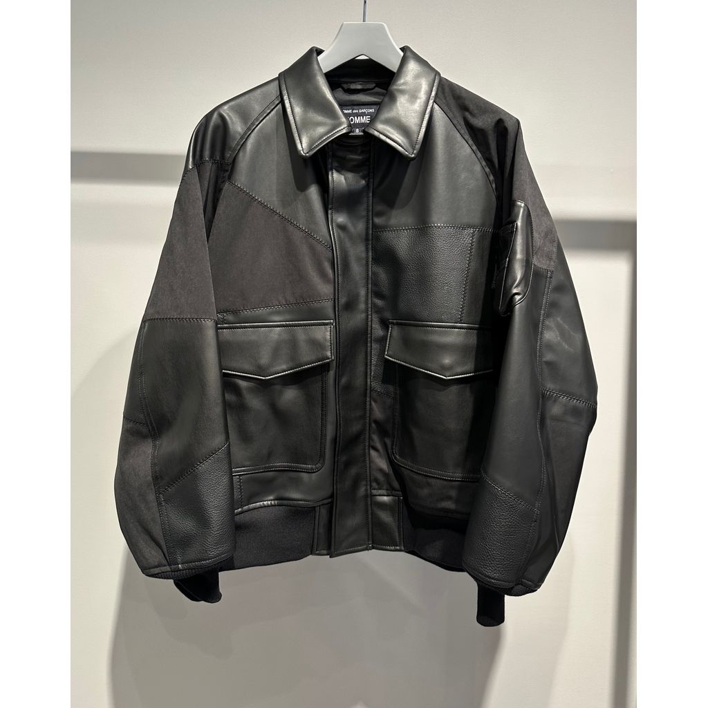 コムデギャルソン　皮革コート Yahoo!オークション - 川久保玲 89AW カウハイド レザー ジップ