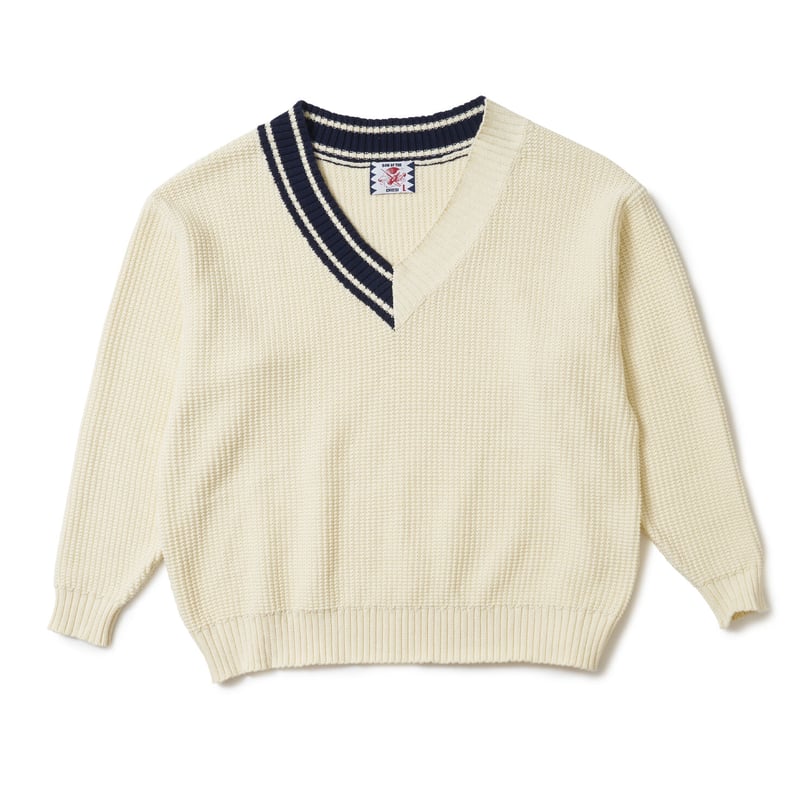 SON OF THE CHEESE Asymmetry V Knit | MAROON