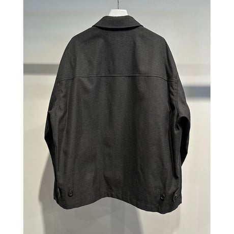COMME des GARCONS HOMME COTTON WOOL SARGE ZIP JACKET（CHARCOAL）