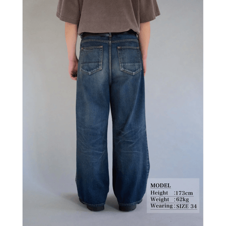 ANACHRONORM REMAKED WIDE 5P DENIM PANTS DARK INDIGO