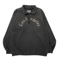 NEXUSVII. DAMAGED LETTERED HALF ZIP SWEAT