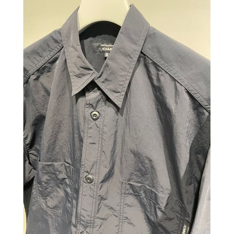 COMME des GARCONS HOMME NYLON TUSSER HALF SLEEVE SHIRT（NAVY）