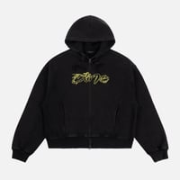 Dime Distressed Terry Zip Hoodie