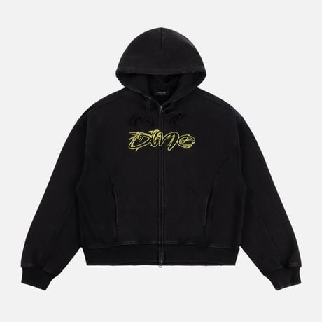 Dime Distressed Terry Zip Hoodie