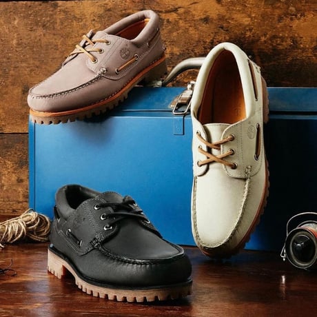 Timberland スリーアイ(3eye) ラグ ハンドソーン ボート シューズ メンズ (ダークグレー）