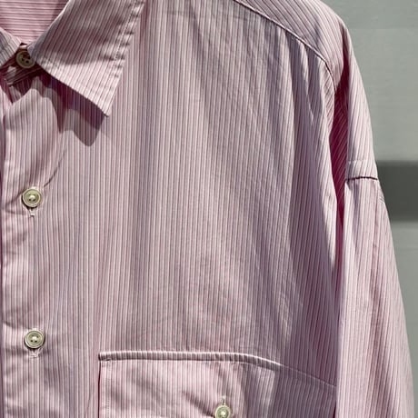 PORTER CLASSIC ROLL UP STRIPE SHIRT