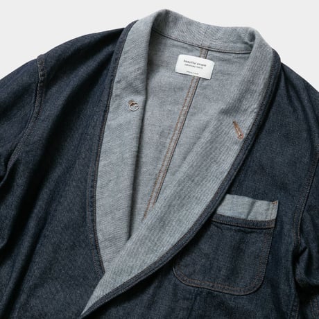 beautiful people left hand twill smoking denim jacket