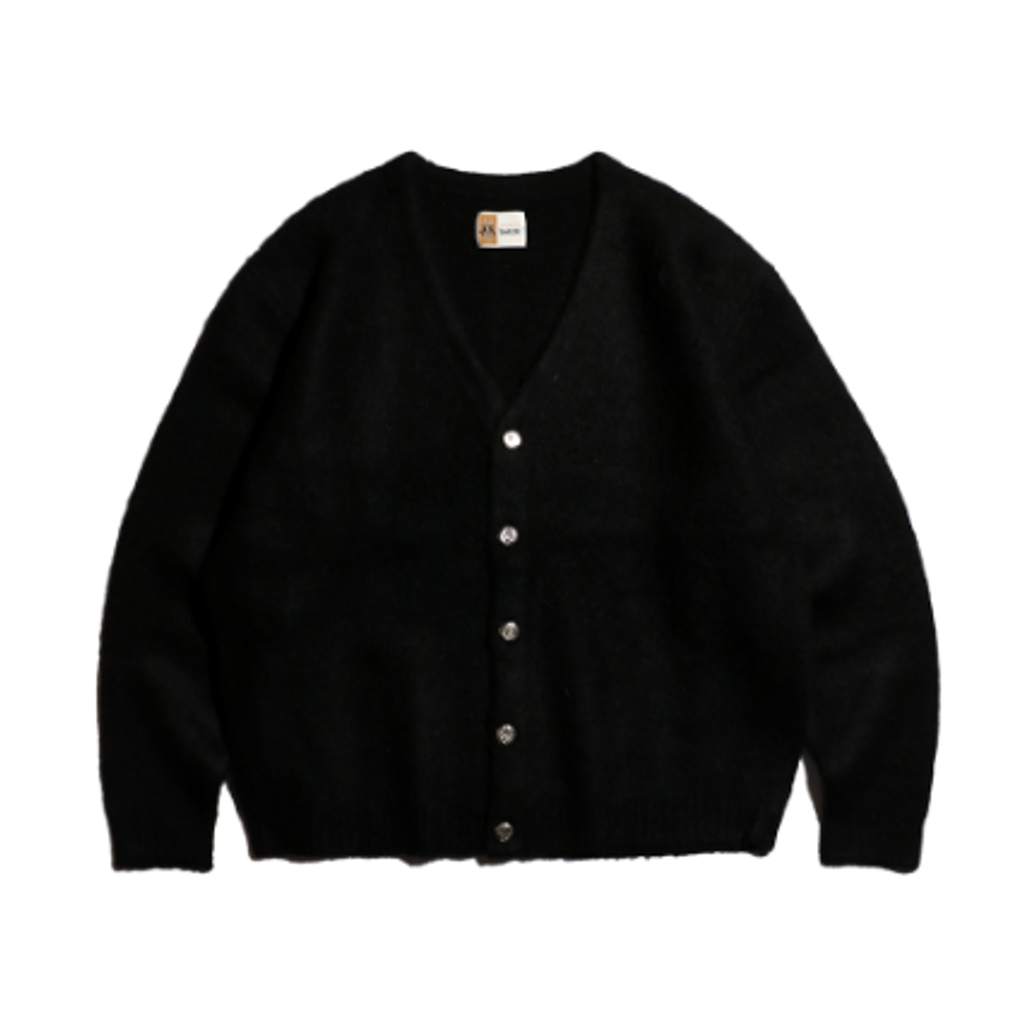 TOWNCRAFT vintage mohair stripe cardigan | MAROON