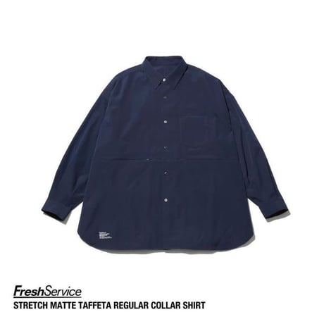 FreshService "STRETCH MATTE TAFFETA  REGULAR COLLAR SHIRT"