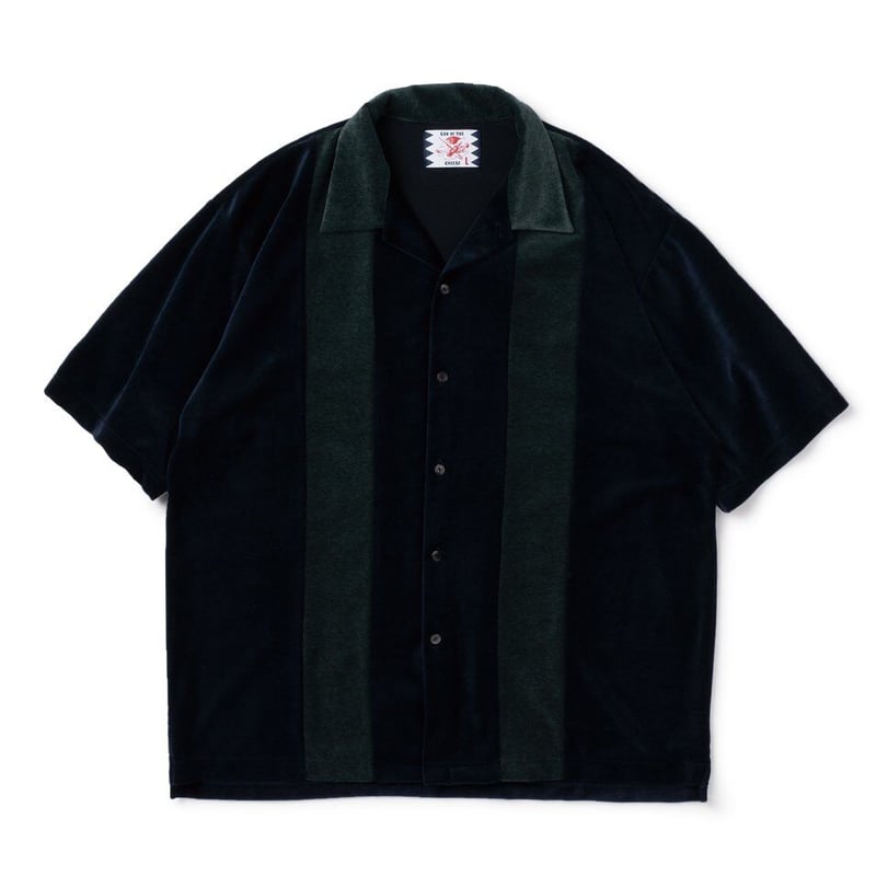 SON OF THE CHEESE Velour Stripe Shirt | MAROON
