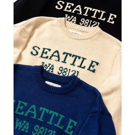 ANACHRONORM AN249 SEATTLE JACQUARD KNIT NAVY