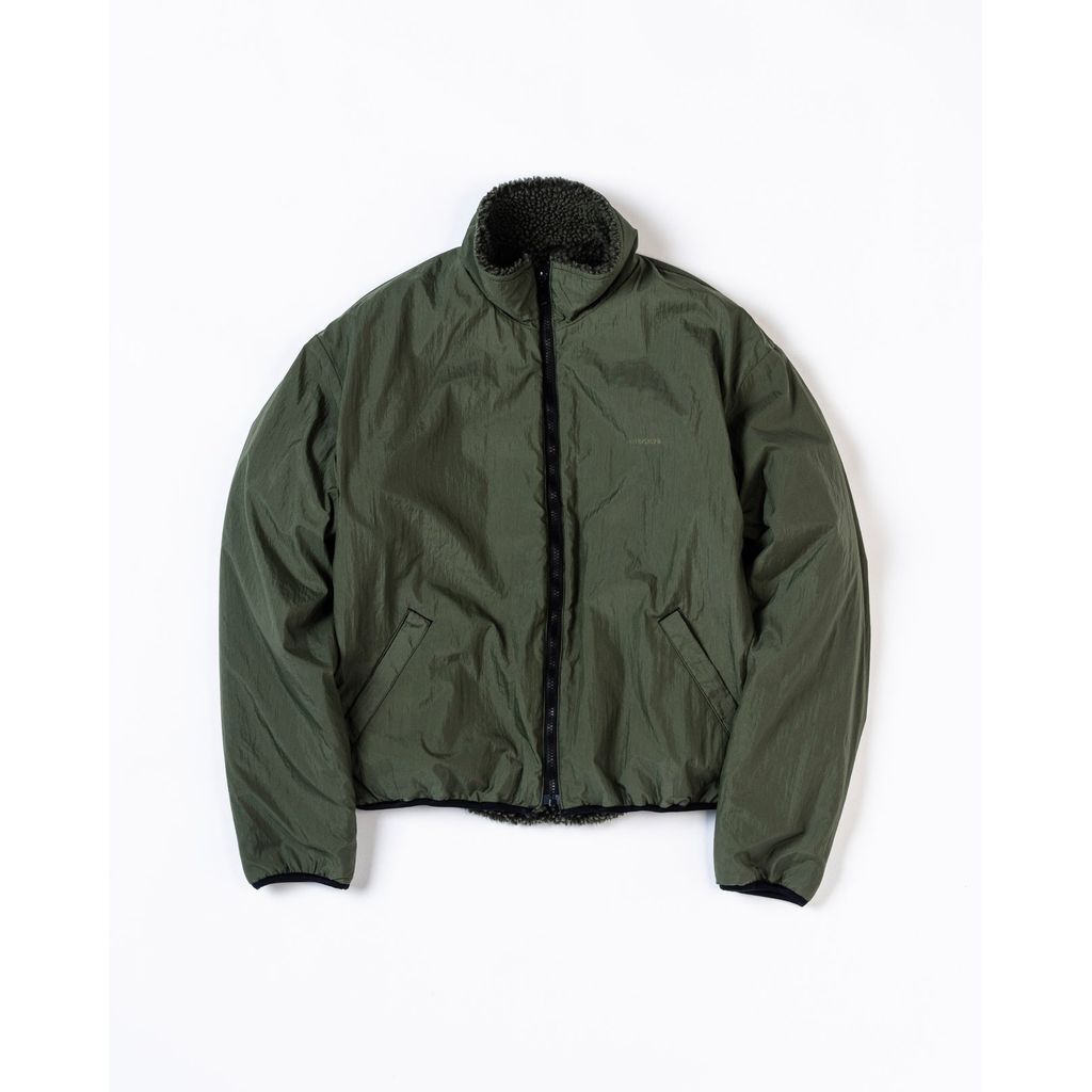 ANACHRONORM 2way ジャケット リバーシブル ANACHRONORM REVERSIBLE BOA JACKET OLIVE | MAROON