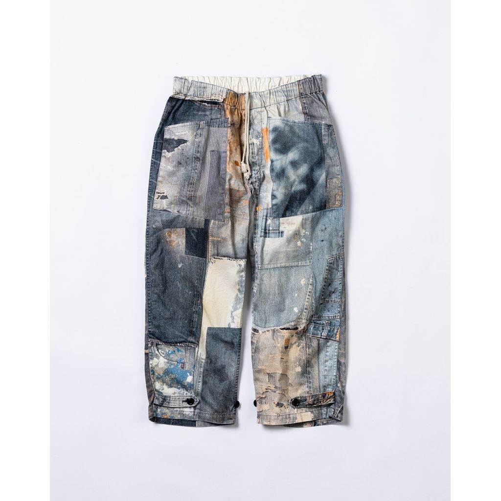 アナクロノーム　アーカイブデニムワイドイージーパンツ ANACHRONORM AN278 ARCHIVE DENIM COLLAGE WIDE EA