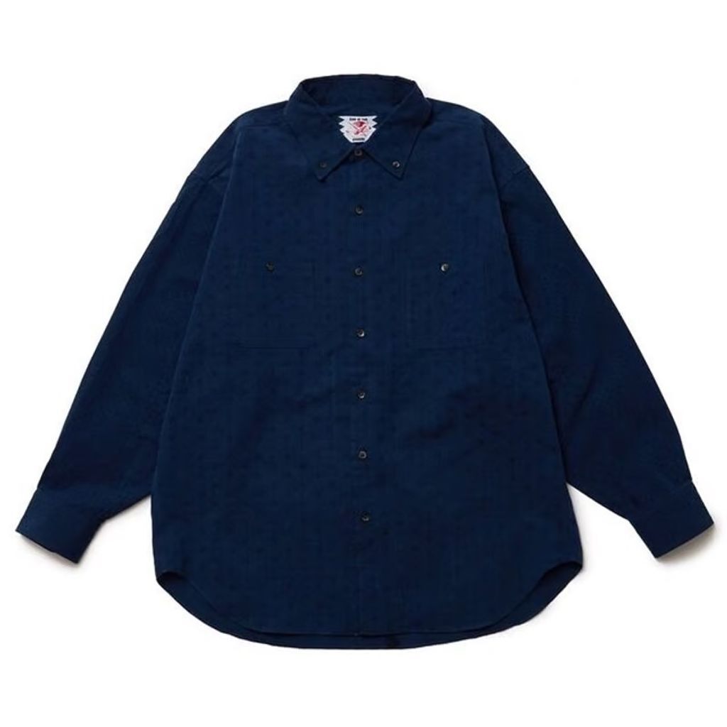 SON OF THE CHEESE Jacquard Shirt BLUE | MAROON