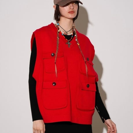AMBERGLEAM × VOO Fisherman Knit Vest