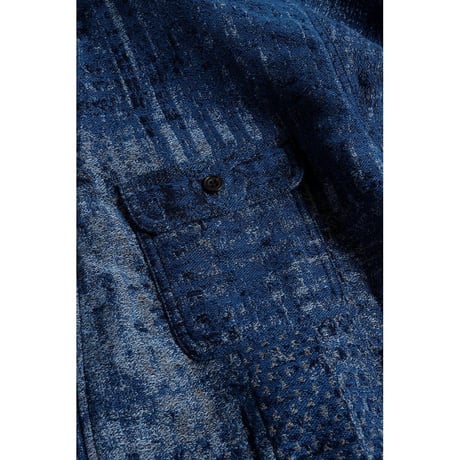 FDMTL BORO JAQUARD HAORI SHIRT RINSE