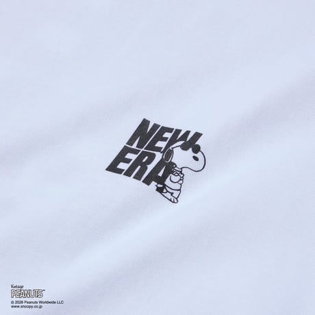 NEW ERA 半袖 コットン Tシャツ Vintage PEANUTS ピーナッツ JOE COOL ジョー・クール ホワイト