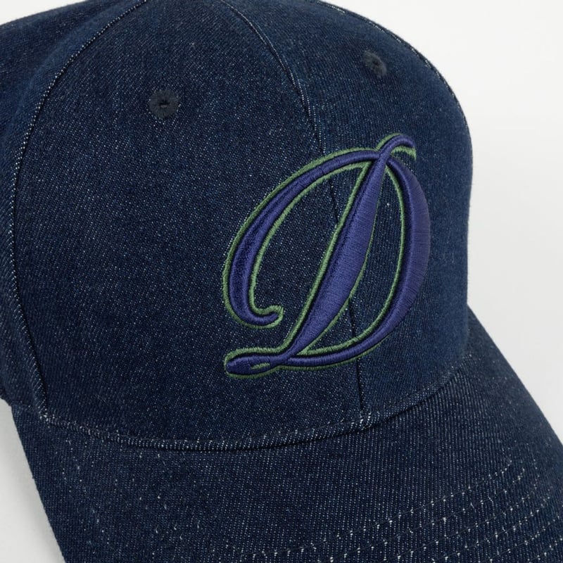 Dime ネイビー キャップ Dの刺繍 Dime Cursive D Full Fit Cap / Navy (ダイム 6パネル/ベース