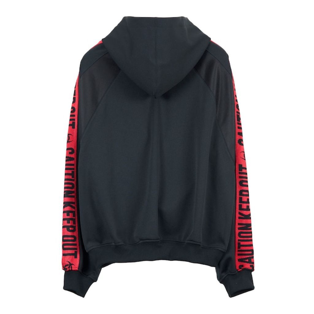 未使用級 beauty beast KEEP OUT TRACK JACKET beauty : beast ”KEEP OUT” DOLMAN / HOODED TRACK JACKET (BLACK x