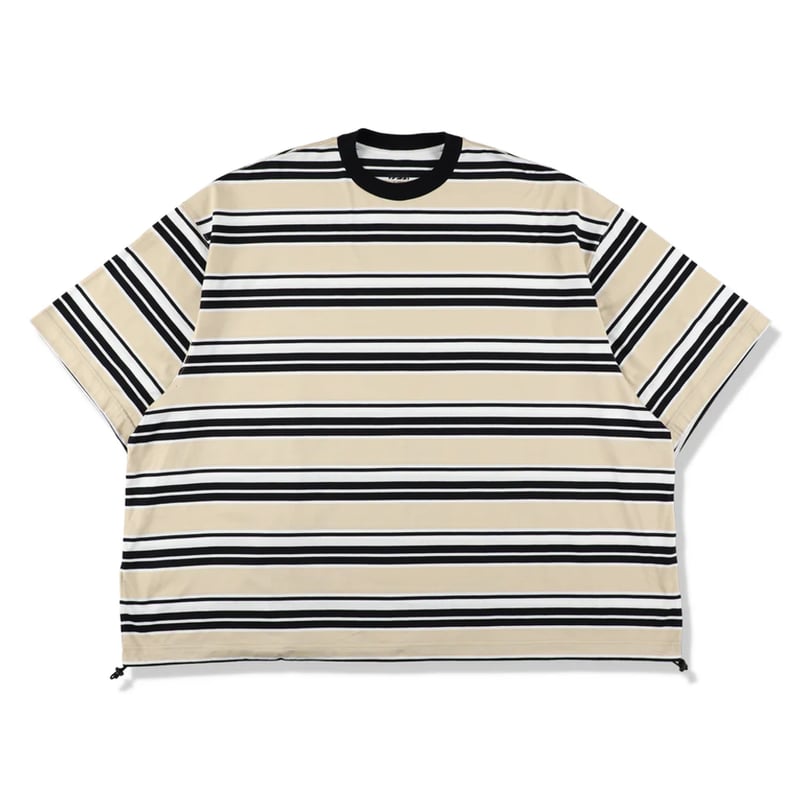 is-ness BALLOON BORDER T-SHIRT | MAROON