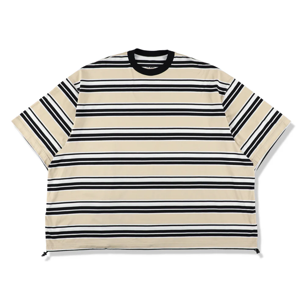 L 新品同様 2024 is-ness BALLOON BORDER LONG is-ness BALLOON BORDER T-SHIRT | MAROON