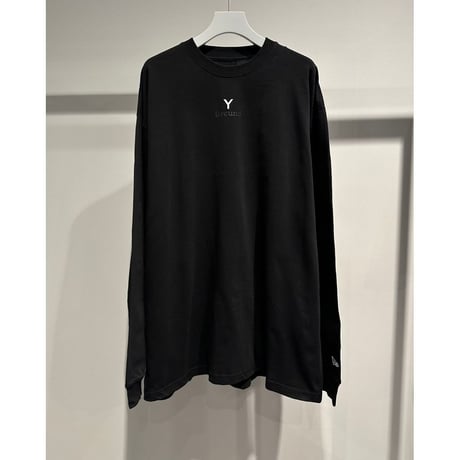 Ground Y×NEW ERA GROUND Y LOGO L/S OVERSIZED PERFORMANCE TEE BLACK