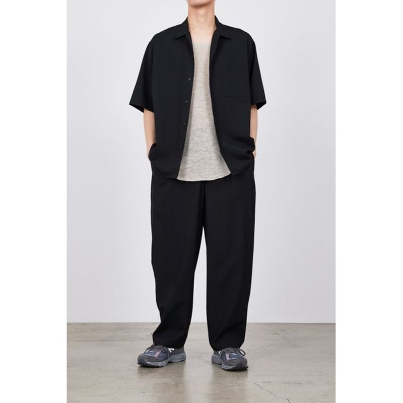 【新品未使用】wool open collar half sleevedシャツ AURALEE＞TROPICAL WOOL OPEN COLLAR HALF SLEEVED SHIRT/シャツ